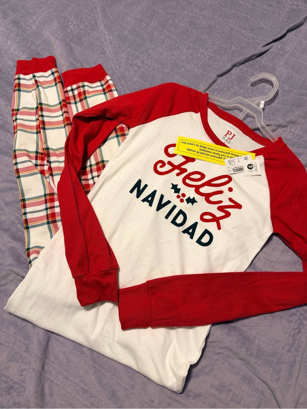 The Children's Place Red and White "Feliz Navidad" Kids Pajama Set